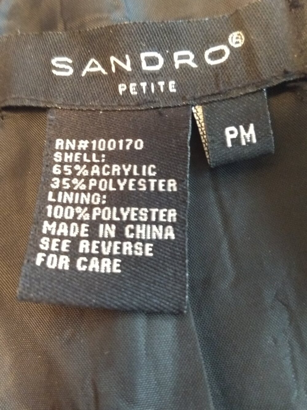 Sandro Tweed Jacket Size PM - Picture 3 of 4